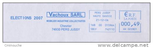 FRANCE - EMA - Mobilier Industrie Collectivités, élection 2007 - Enveloppe Entière 11 X 22 - Sonstige & Ohne Zuordnung