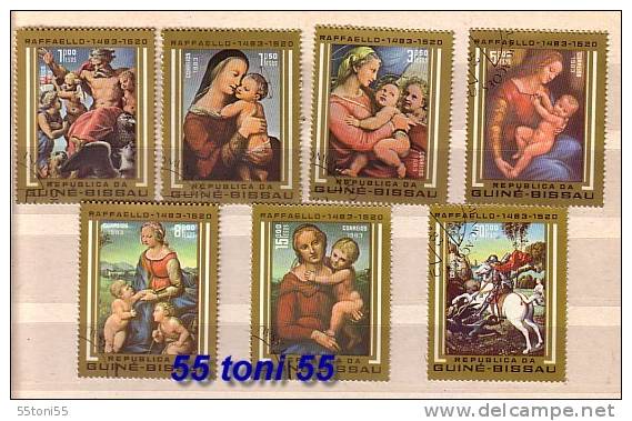 Guine-Bissau 1983 PAINTING – Raffaello  7v.-used - Madones