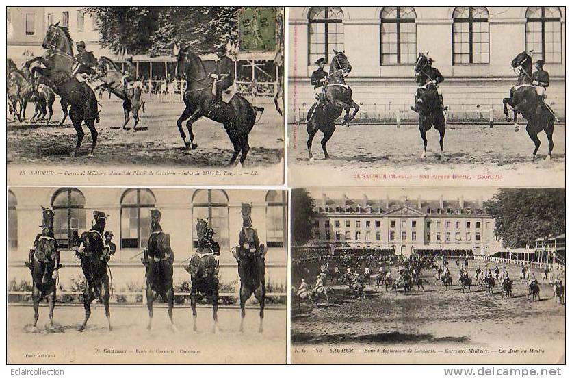 HIPPISME..ECOLE DE CAVALERIE...SAUMUR..CARROUSEL  Bel Ensemble De 8 CP - Reitsport