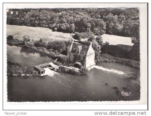 72 LUCHE-PINGE * Vieux Moulin Sur Le Loir, Vue Aérienne * Belle Carte, Postée En 1953 - Luche Pringe