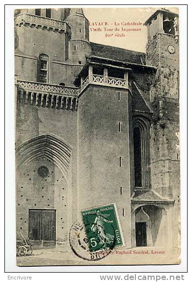 Cpa LAVAUR Cathédrale Tour Du Jaquemart -raphael Sandral - Lavaur