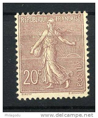 France 131 Neuf Sans Colle - 1903-60 Semeuse A Righe