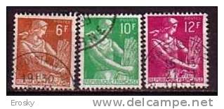 M0813 - FRANCE Yv N°1115/16 - 1957-1959 Oogst