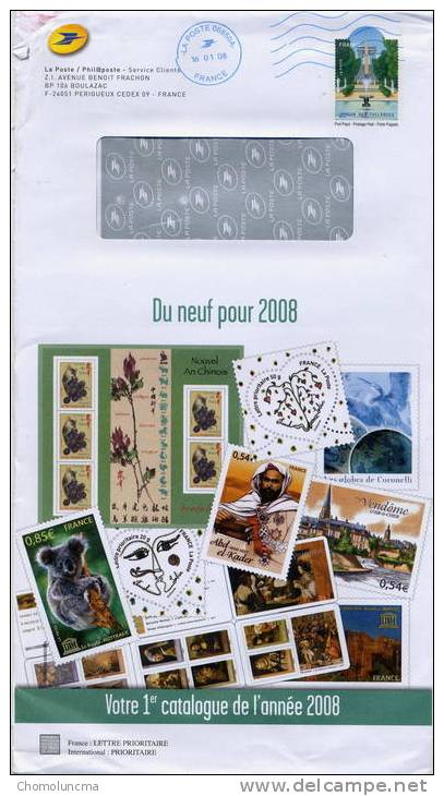 PAP Entier Postal Spécial Pour Catalogue PHIL@POSTE Repiquage Par Philaposte Timbre Jardins Des Tuileries Stationnary - PAP: TSC Und Halboffizielle Aufdrucke