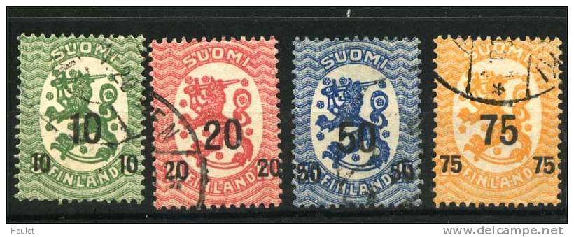 Finnland Suomi Mi.N° 103/106 Freimarken Wappen Mit Aufdruck Von 1919 Gestempelt, - Used Stamps