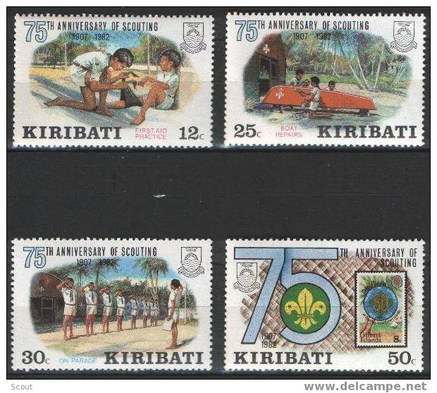 KIRIBATI -1982 - 75th ANNIVERSARY OF THE SCOUTS YT 88/91 ** - Andere & Zonder Classificatie