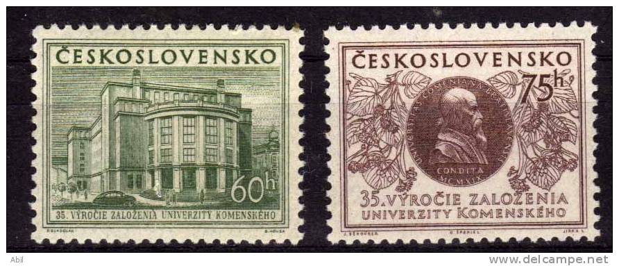 Tchécoslovaquie 1955 N°Y.T. :  792 Et 793** - Unused Stamps