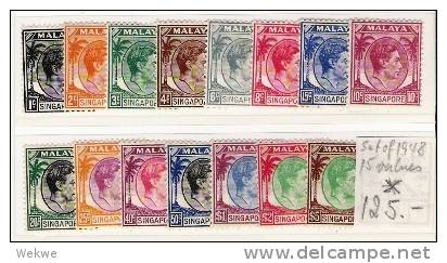 Spez117/  SINGAPUR - 1948 King George VI * (Freimarken, Definitives) - Singapour (...-1959)