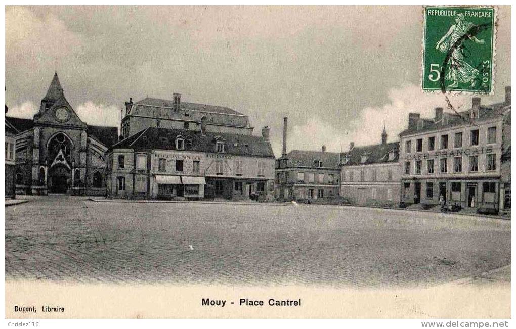 60 MOUY Place Cantrel  Joli Plan  1911 - Mouy