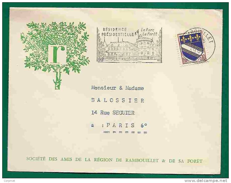 FRANCE - SOCIETE DES AMIS DE LA RÉGION DE RAMBOUILLET & DE SA FORET - COMM CACHETED COVER To PARIS - RAMBOUILLET CANCEL - Covers & Documents