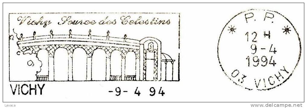 Flamme Illustrée Port Payé ["P.P."] De VICHY [Allier] - Cure - Thermalisme