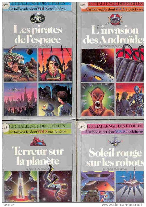 Lot De 4 Folio Cadet Dont Vous êtes Le Héros, Challenge Des étoiles Christopher Black - Folio SF