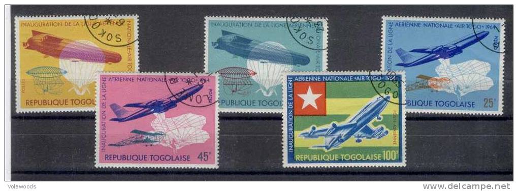 Togo - Serie Completa Usata: Inaugurazione Della Linea Aerea Nazionale Air Togo - Autres (Air)