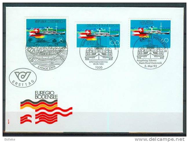 Suisse  -  FDC  émission Commune Avec L´Autriche Et L' Allemagne En 1993 - Briefe U. Dokumente