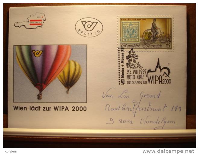 Wipa 2000 Brief V.Graz N. Wondelgem/belgien - Lettres & Documents