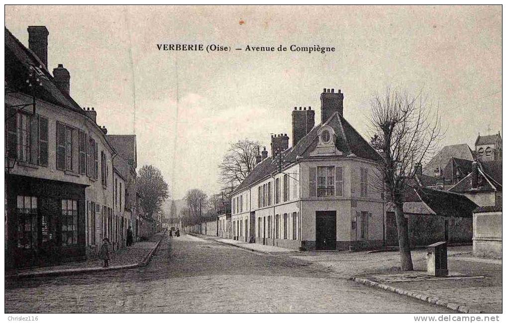 60 VERBERIE Avenue De Compiègne  Beau Plan  1914 - Verberie