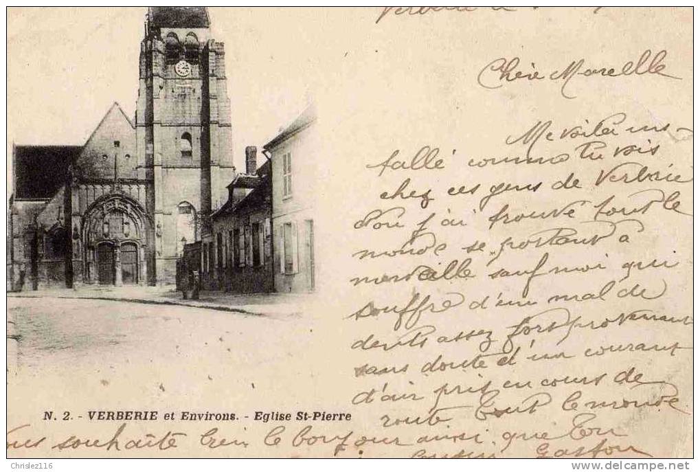 60 VERBERIE Eglise St Pierre  Précurseur  1902 - Verberie