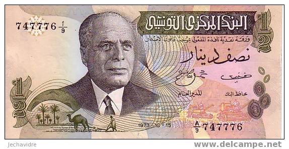TUNISIE   1/2 Dinar  Daté Du 15-10-1973   Pick 69     ***** QUALITE  XF ***** - Tunisie