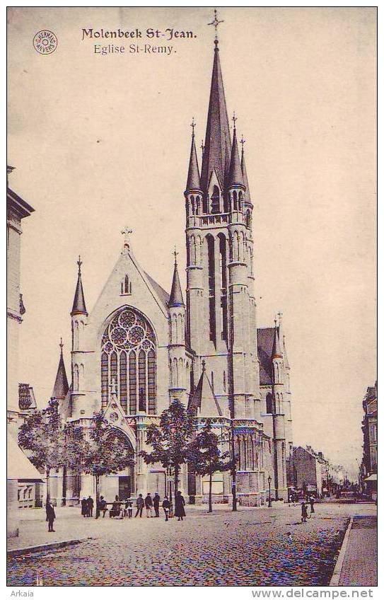 MOLENBEEK ST JEAN = Eglise St-Remy - Carte Animée (G. Hermans) Vierge - Molenbeek-St-Jean - St-Jans-Molenbeek