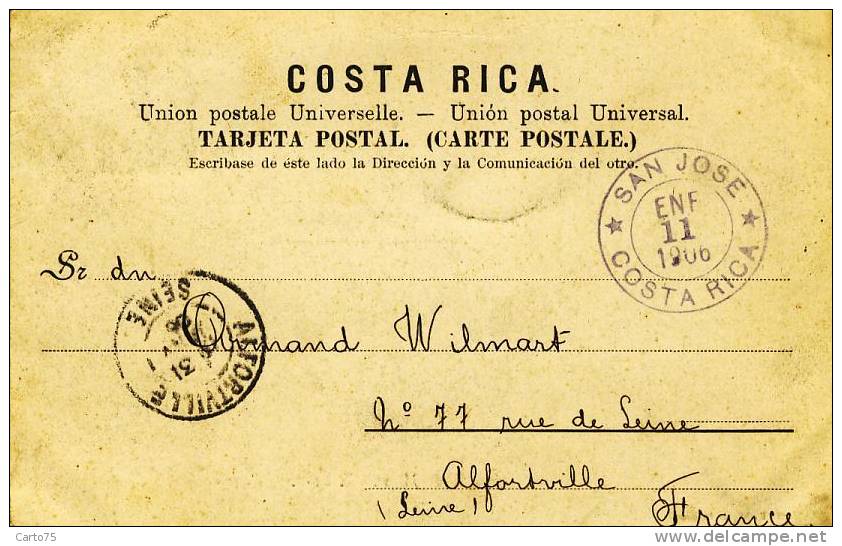 COSTA-RICA - Chirripo - Hacienda De Minor - Scan Du Verso Joint - Costa Rica