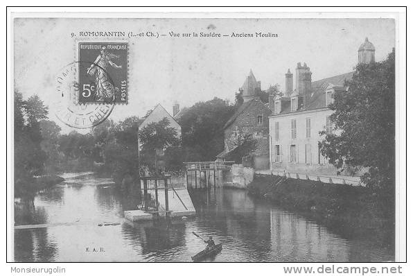 41 )FL) ROMORANTIN, Vue Sur La Sauldre, Anciens Moulins, N° 9 E.A.R. ** - Romorantin