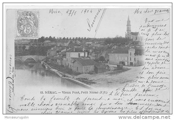 47 )FL) NERAC, Vieux Pont Et Petit Nérac, N°13 Puyalte Fils édit - Nerac