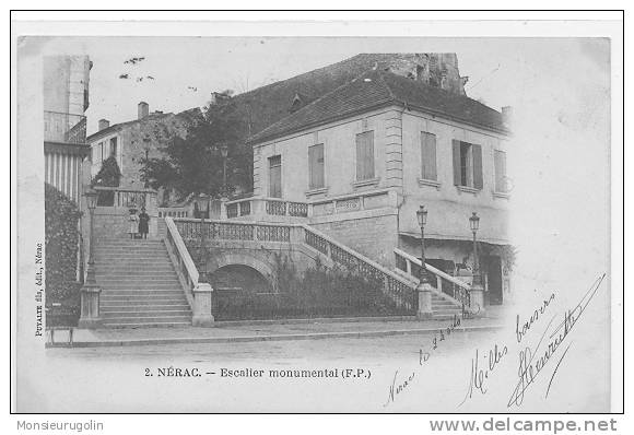 47 )FL) NERAC, Escalier Monumental (F.P.) Puylate Fils édit - Nerac