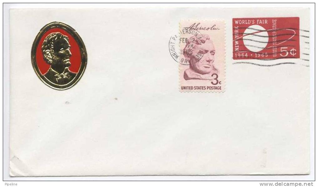 USA Postal Stationery Cover New York Worlds Fair 1964-1965  12-2-1965 Oprated - 1961-80