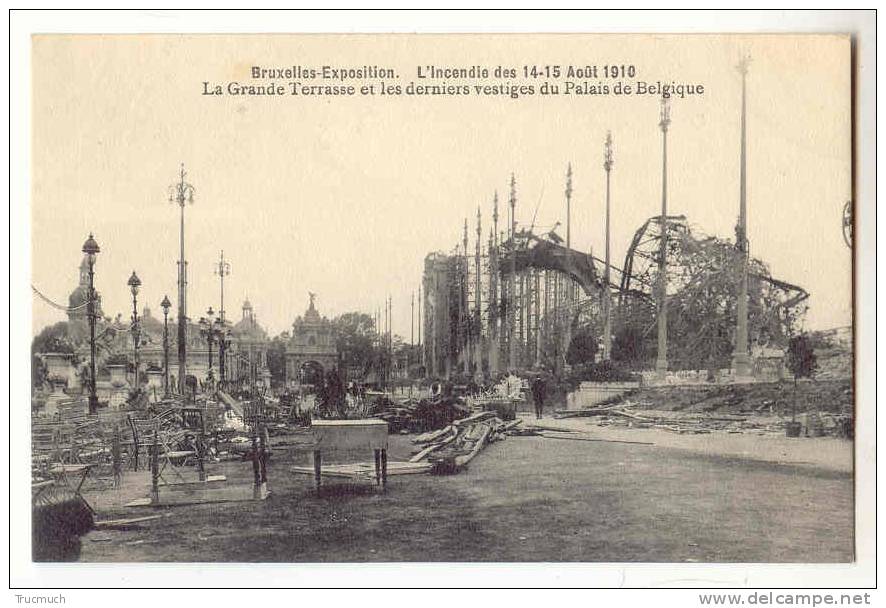 C2536 - Bruxelles-Exposition - Incendie Des 14-15 Août 1910 - - Disasters