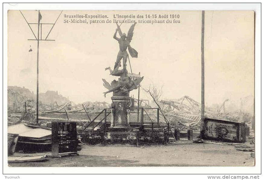 C2537 - Bruxelles-Exposition - Incendie Des 14-15 Août 1910 - - Disasters
