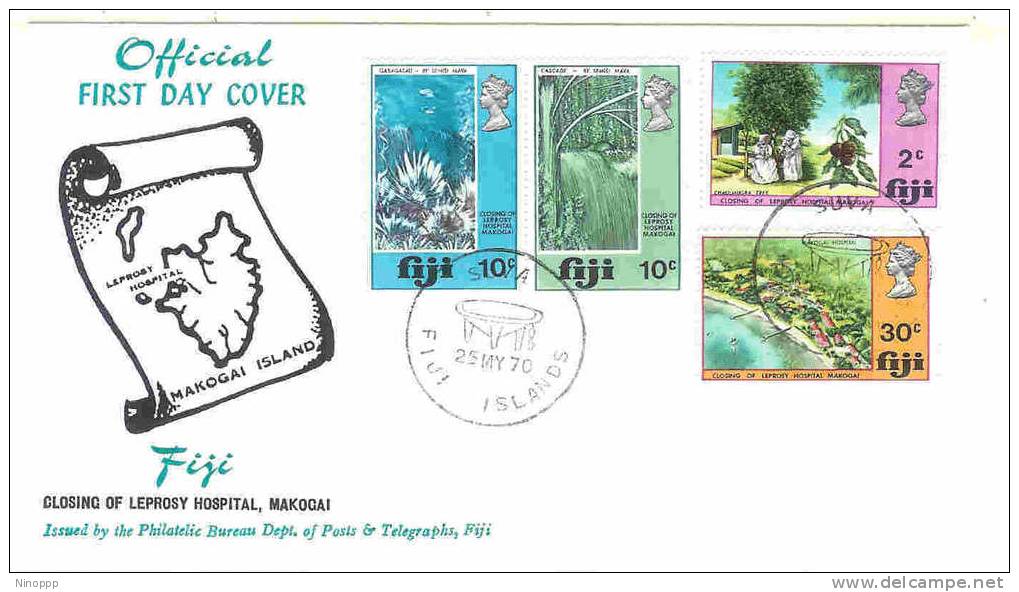 Fiji-1970 Closing Of Leprosy Hospital FDC - Fidji (1970-...)