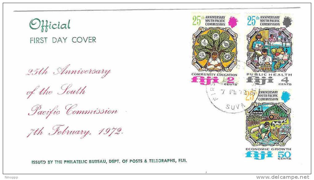 Fiji-1972 25th Anniversary South Pacific Commission  FDC - Fidji (1970-...)