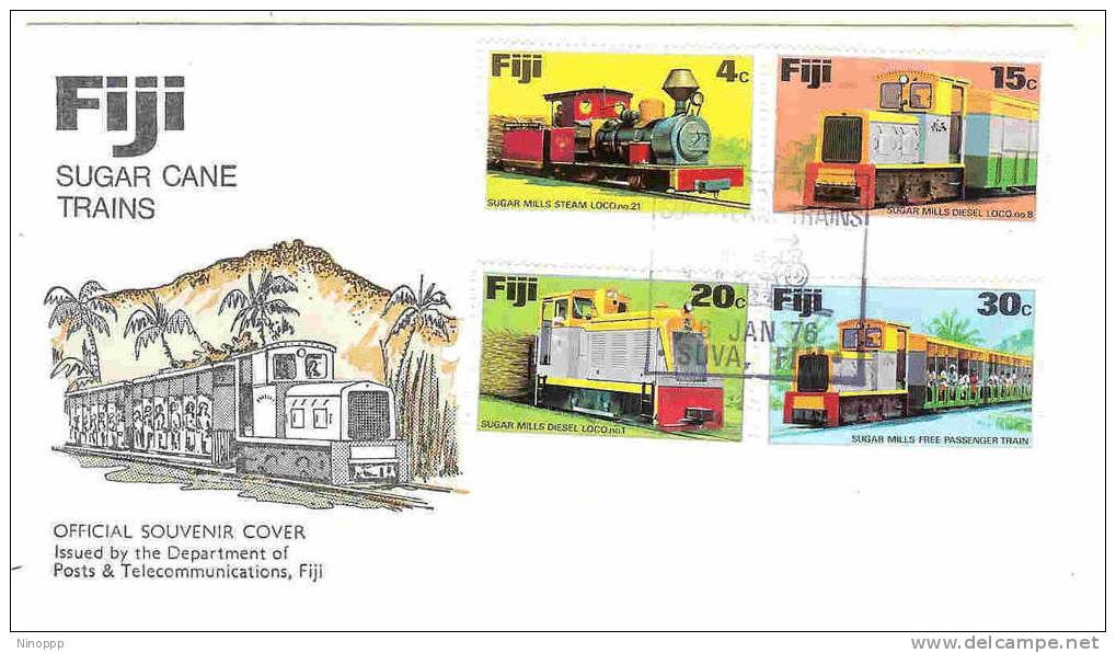 Fiji-1976 Sugar Cane Trains  FDC - Fidji (1970-...)