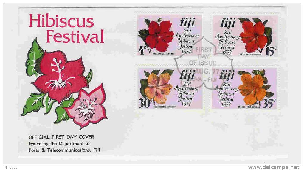 Fiji-1977 Hibiscus Festival  FDC - Fidji (1970-...)