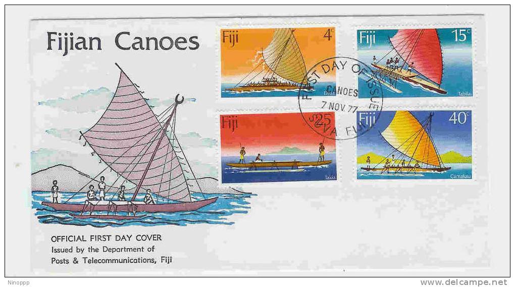 Fiji-1977 Fijian Canoes  FDC - Fiji (1970-...)