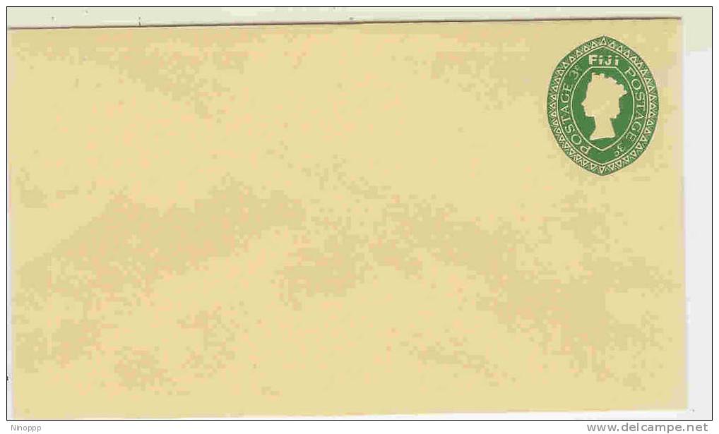 Fiji-Postage Paid Envelope 3c Green Unused - Fiji (1970-...)