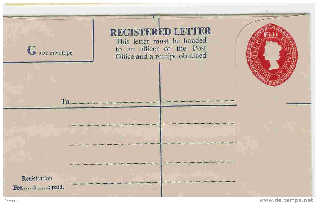Fiji-Registered Letter 8c G Size Unused - Fiji (1970-...)