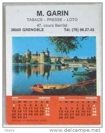 Calendrier 6 Pages GRENOBLE 1979 Complet - Garin Tabac Presse Loto - Small : 1971-80