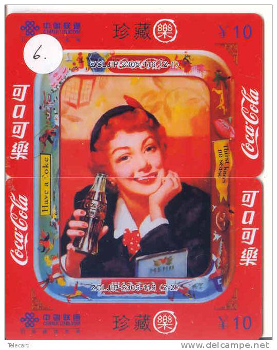 2 Telefonkarten COCA COLA  Puzzle (6) Puzzle Of 2 Phonecards Telecartes - Werbung