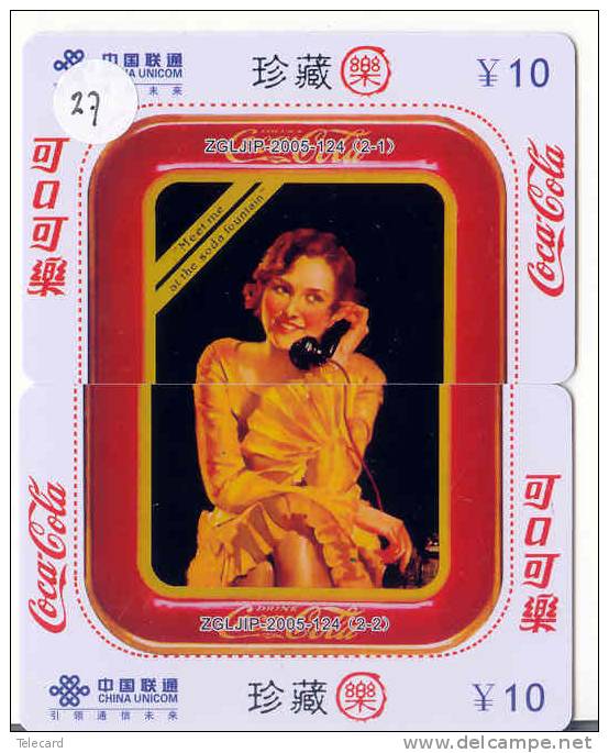 2 Telecartes COCA COLA En Puzzle (27) Puzzle Of 2 Phonecards - Rompecabezas