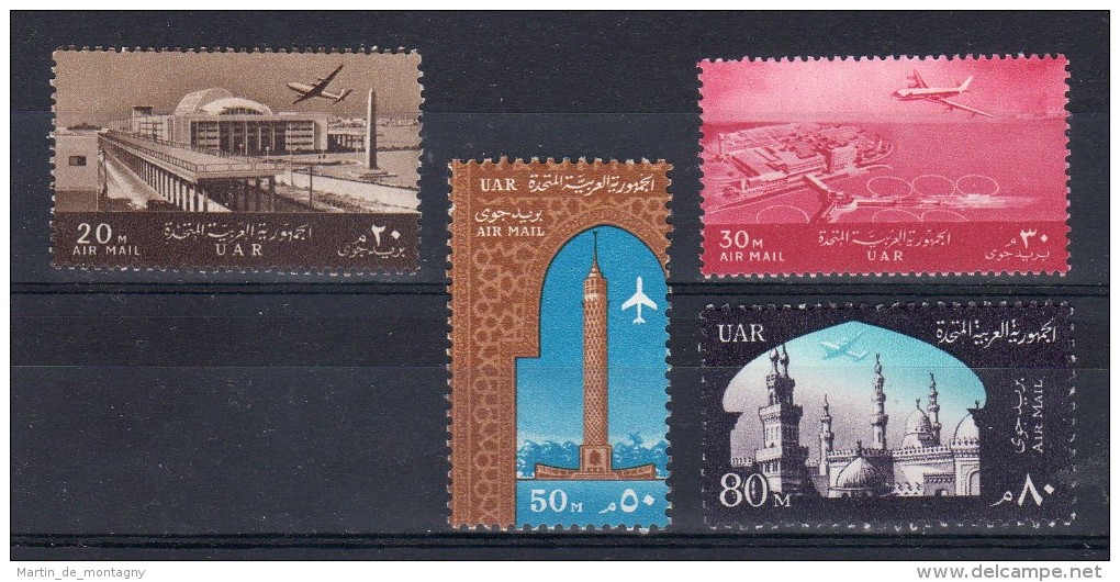 Egypte - UAR, 1963, YT-Nr. 88, 89, 91 + 92a, Neuf **, Lot 41915 - Luchtpost