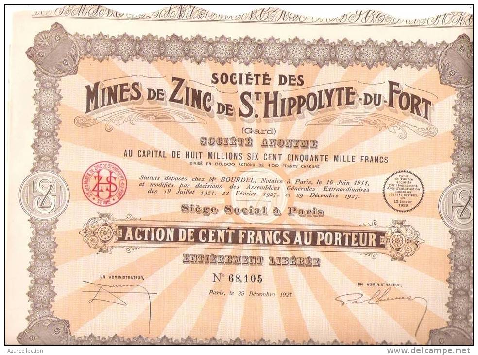 MINES DE ST HYPPOLYTE DU FORT .30 - Miniere