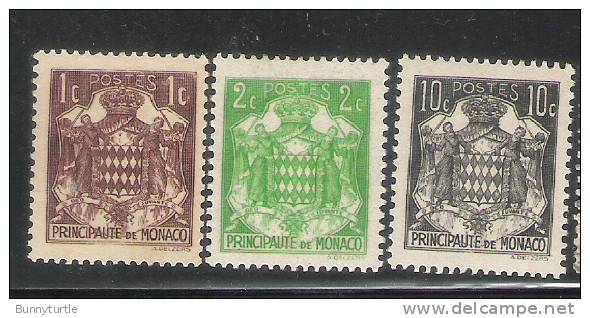 Monaco 1937-43 Grimaldi Arms Mint - Autres & Non Classés