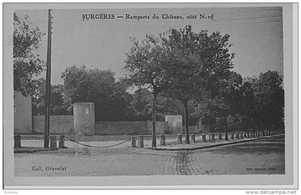 CPA - 17 - SURGERES - REMPARTS DU CHATEAU , COTE NORD - Surgères