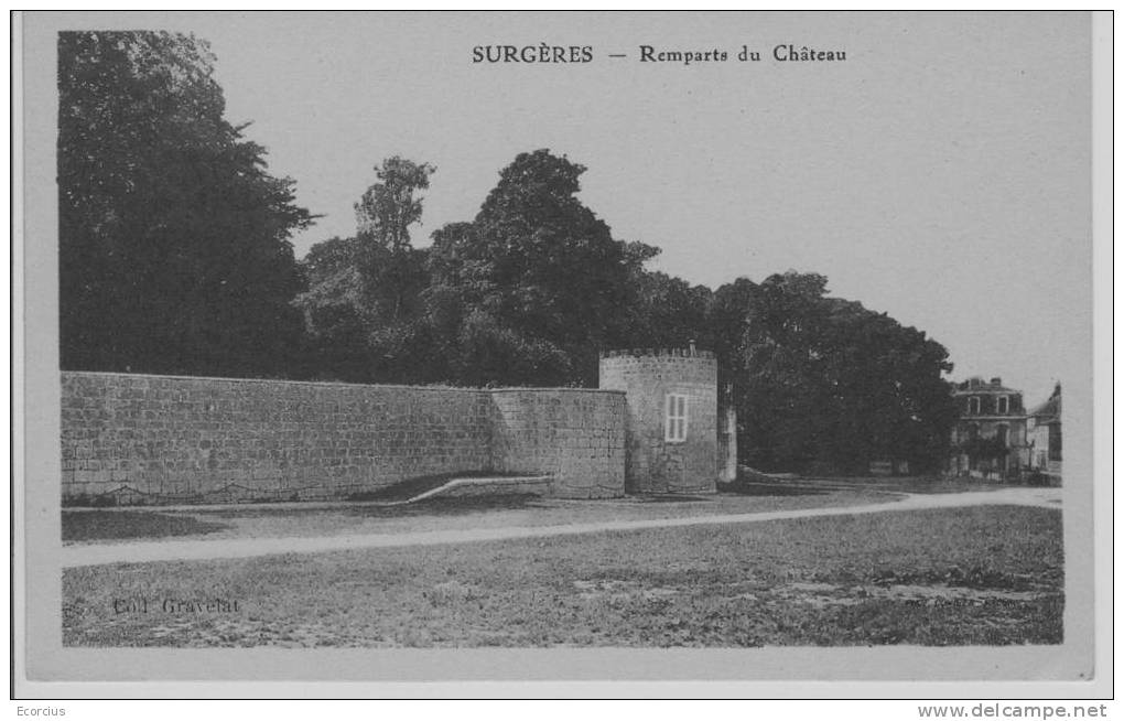 CPA - 17 - SURGERES - REMPARTS DU CHATEAU - - Surgères