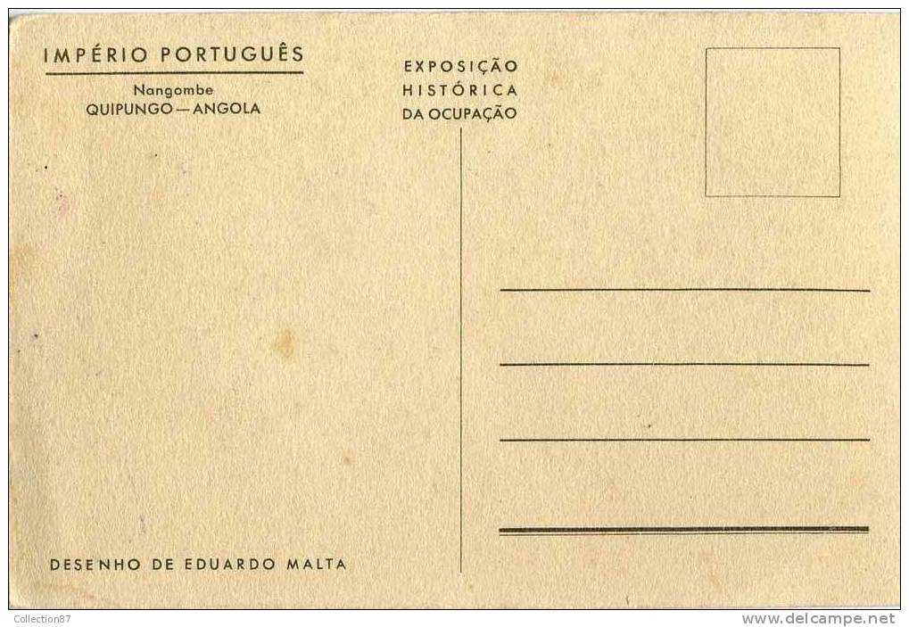 ANGOLA - IMPERIO PORTUGUES - POSSESSION Du PORTUGAL - NANGOMBE - QUINPUNGO - FEMME NUE - NU- NUDE -DESSIN De E. MALTA - Angola