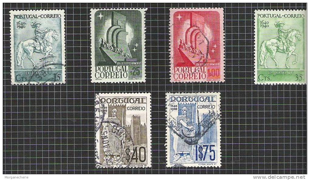 PORTUGAL, 1940  MI 615, 618, 620,621 @ 616,617 * WITH GUM LIGHT HINGE HORSE - Unused Stamps