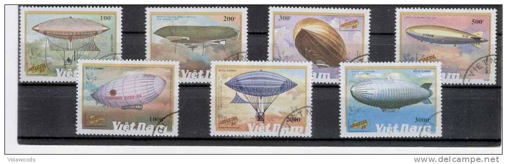 Vietnam - Serie Completa Usata: Dirigibili - Zeppelines