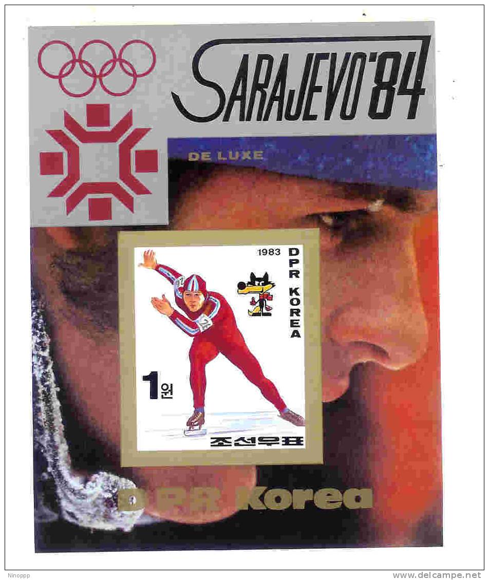 Korea-1984 Skating  De Luxe Sheetlet MNH - Hiver 1984: Sarajevo
