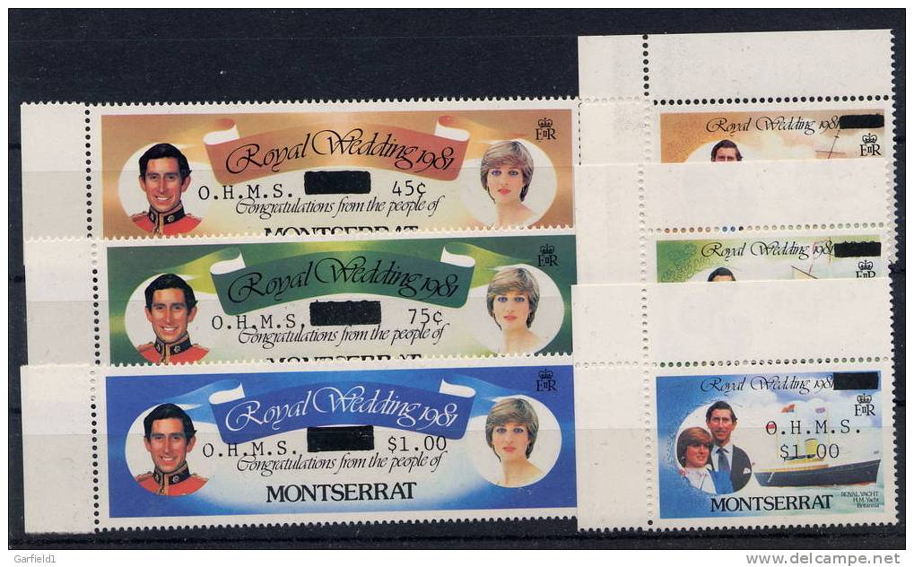 Montserrat   Royal  Wedding 1981 - Dienstmarken - Überdruck    ** - Montserrat